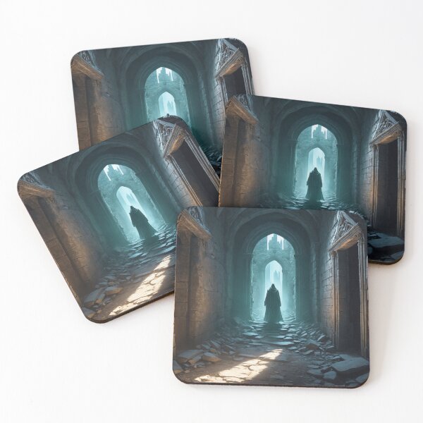 Item preview, A spectral figure drifts through the crumbling corridors of an old castle, its ghostly presence leaving a chill in the air designed and sold by Giuseppe Cammino.