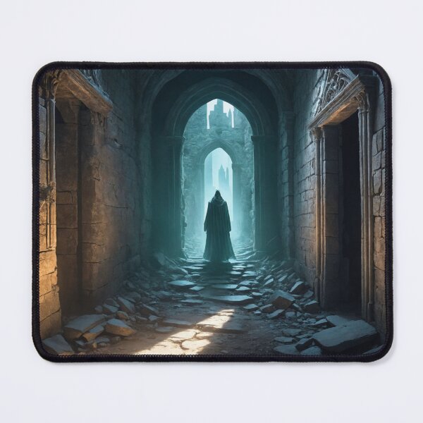 Item preview, A spectral figure drifts through the crumbling corridors of an old castle, its ghostly presence leaving a chill in the air designed and sold by Giuseppe Cammino.
