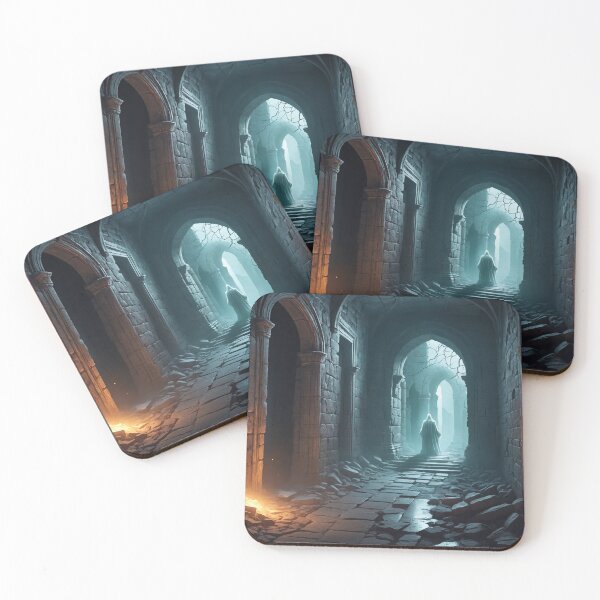 Item preview, A spectral figure drifts through the crumbling corridors of an old castle, its ghostly presence leaving a chill in the air designed and sold by Giuseppe Cammino.