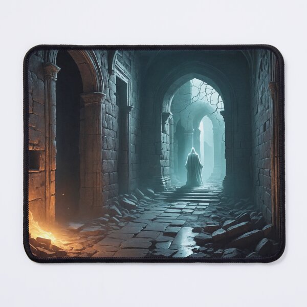 Item preview, A spectral figure drifts through the crumbling corridors of an old castle, its ghostly presence leaving a chill in the air designed and sold by Giuseppe Cammino.