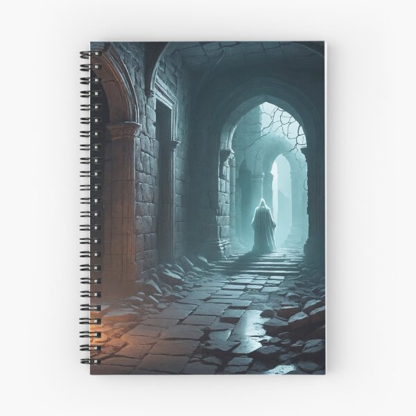 Item preview, A spectral figure drifts through the crumbling corridors of an old castle, its ghostly presence leaving a chill in the air designed and sold by Giuseppe Cammino.