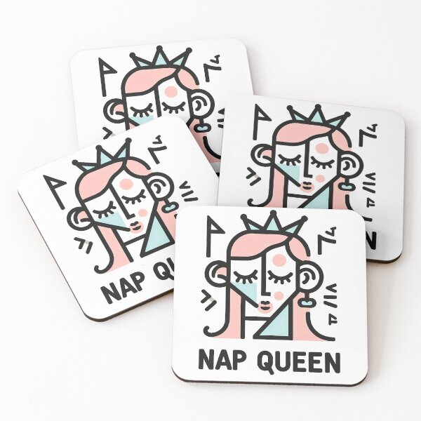 Item preview, Nap Queen – Minimalist Cubic Art with Retro Humor designed and sold by OzzFrequency.
