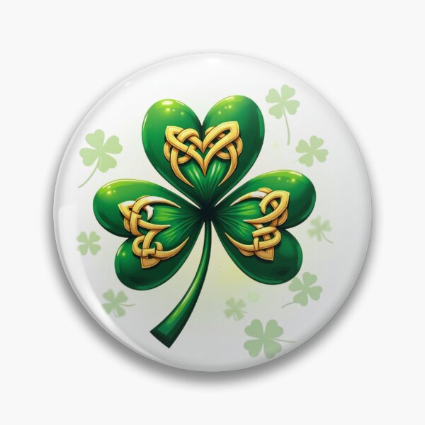 Item preview, St. Patrick's Lucky Shamrock A harmonious heart pattern featuring shamrocks of various sizes and shades of green to give a pleasing and balanced design. designed and sold by Grang Art Artistic Designs.