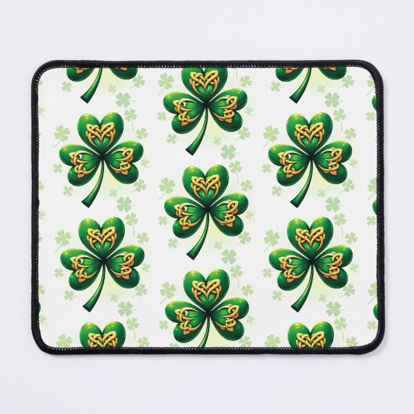 Item preview, St. Patrick's Lucky Shamrock A harmonious heart pattern featuring shamrocks of various sizes and shades of green to give a pleasing and balanced design. designed and sold by Grang Art Artistic Designs.