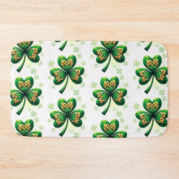 Item preview, St. Patrick's Lucky Shamrock A harmonious heart pattern featuring shamrocks of various sizes and shades of green to give a pleasing and balanced design. designed and sold by Grang Art Artistic Designs.