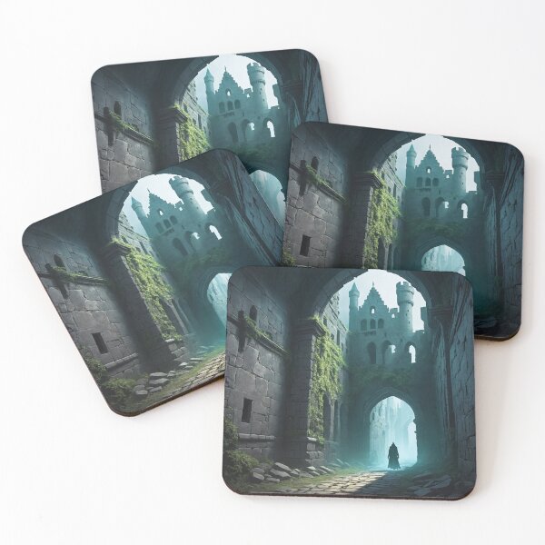 Item preview, A spectral figure drifts through the crumbling corridors of an old castle, its ghostly presence leaving a chill in the air designed and sold by Giuseppe Cammino.