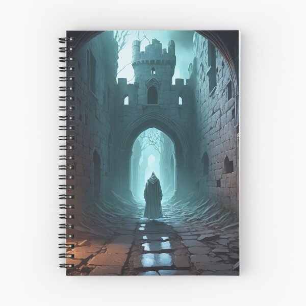 Item preview, A spectral figure drifts through the crumbling corridors of an old castle, its ghostly presence leaving a chill in the air designed and sold by Giuseppe Cammino.