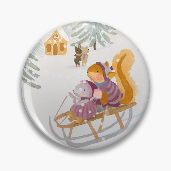 Item preview, Winter mouse and squirrel go sledging designed and sold by frabbita.