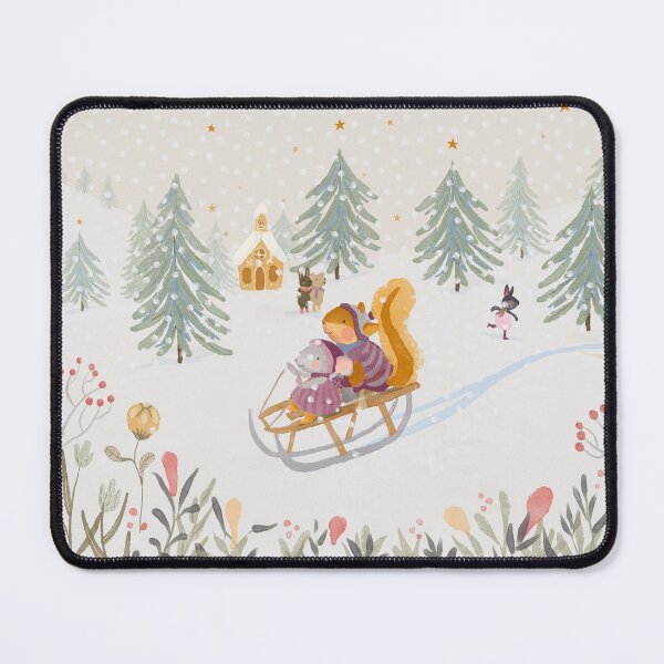 Item preview, Winter mouse and squirrel go sledging designed and sold by frabbita.