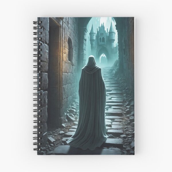 Item preview, A spectral figure drifts through the crumbling corridors of an old castle, its ghostly presence leaving a chill in the air designed and sold by Giuseppe Cammino.