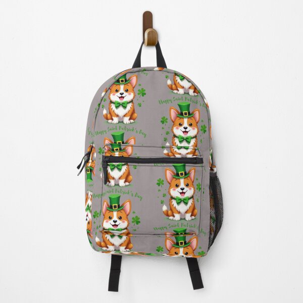 Item preview, Happy Saint Patrick's Dog: A harmonious Saint Patrick's image featuring a happy dog in a top hat and bow tie surrounded by Shamrocks to give a pleasing and balanced design. designed and sold by Grang Art Artistic Designs.