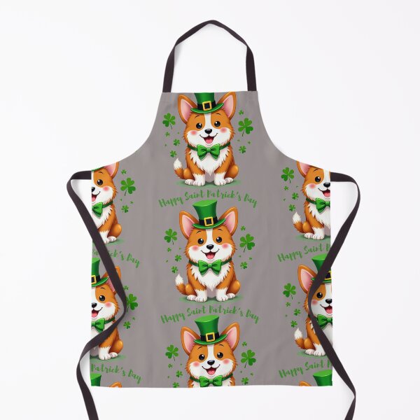 Item preview, Happy Saint Patrick's Dog: A harmonious Saint Patrick's image featuring a happy dog in a top hat and bow tie surrounded by Shamrocks to give a pleasing and balanced design. designed and sold by Grang Art Artistic Designs.