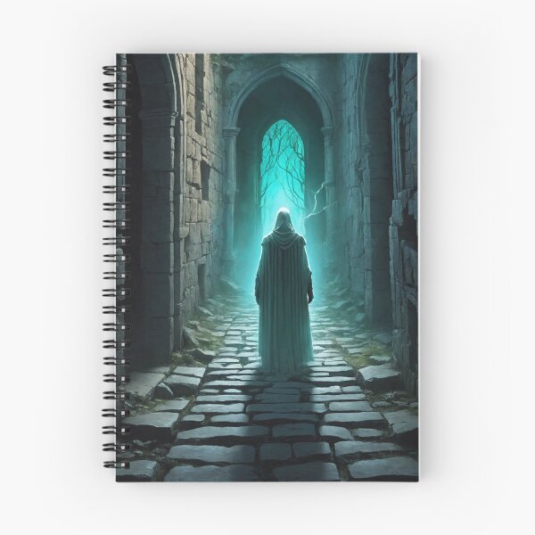 Item preview, A spectral figure drifts through the crumbling corridors of an old castle, its ghostly presence leaving a chill in the air designed and sold by Giuseppe Cammino.