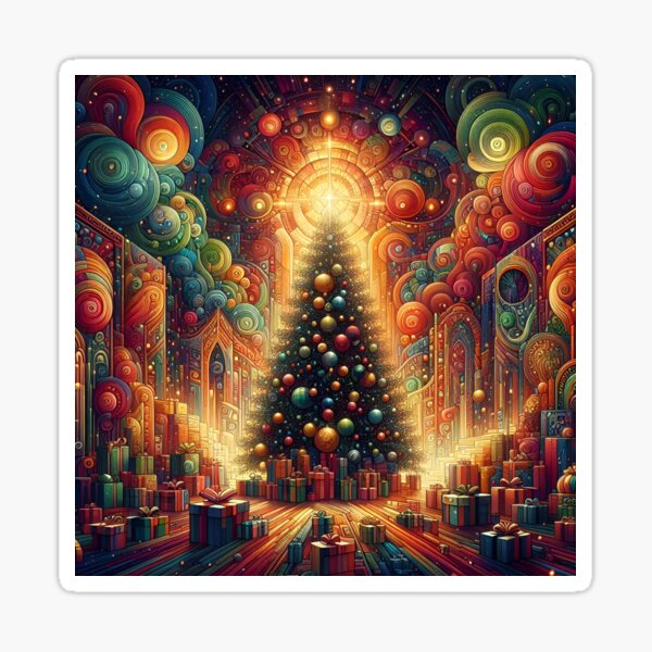 Christmas Cathedral Sticker