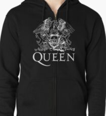 Queen Band Royal Crest Logo Zipped Hoodie