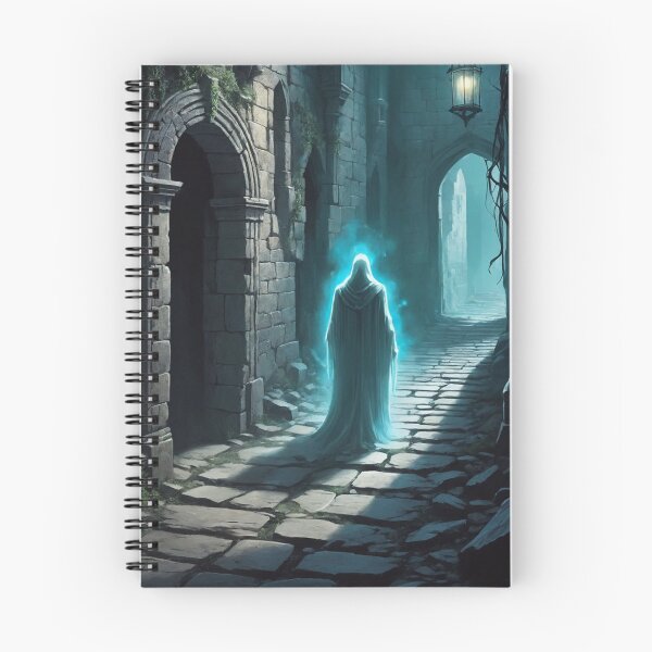 Item preview, A spectral figure drifts through the crumbling corridors of an old castle, its ghostly presence leaving a chill in the air designed and sold by Giuseppe Cammino.