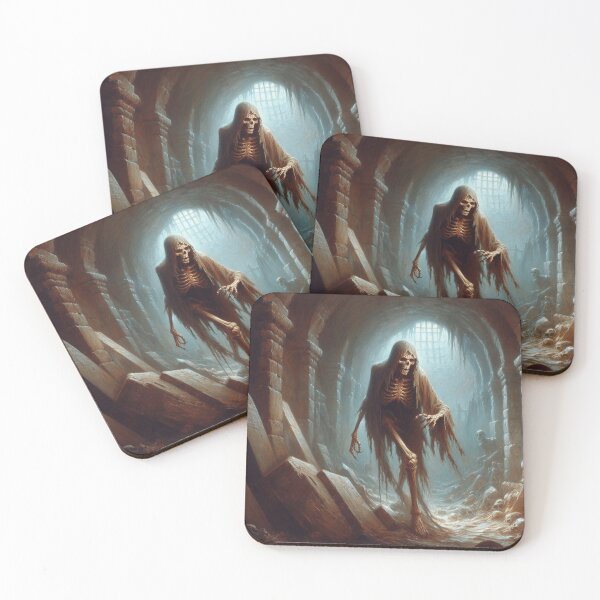 Item preview, An undead walking in a crypt - Oil painting style designed and sold by Giuseppe Cammino.