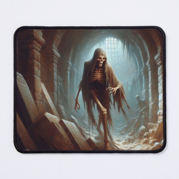Item preview, An undead walking in a crypt - Oil painting style designed and sold by Giuseppe Cammino.