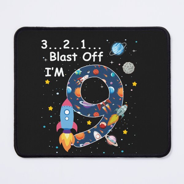 Item preview, 3...2...1... Blast Off! I'm 9 | Space-Themed Birthday Design designed and sold by Tujzui.