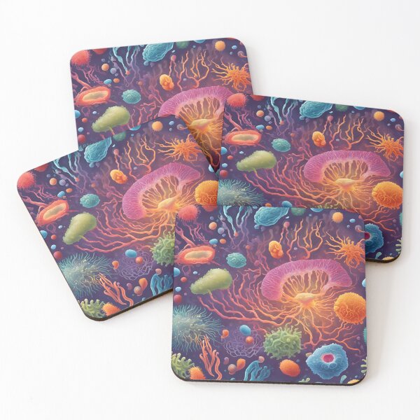 Item preview, Vibrant Microbial World Illustration designed and sold by RaiyaTees.