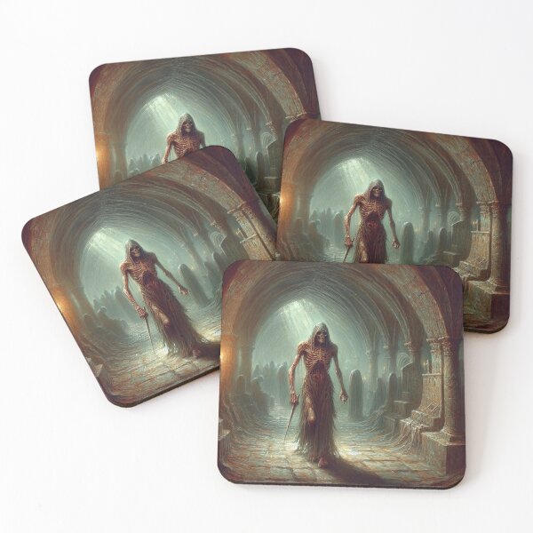 Item preview, An undead walking in a crypt - Oil painting style designed and sold by Giuseppe Cammino.