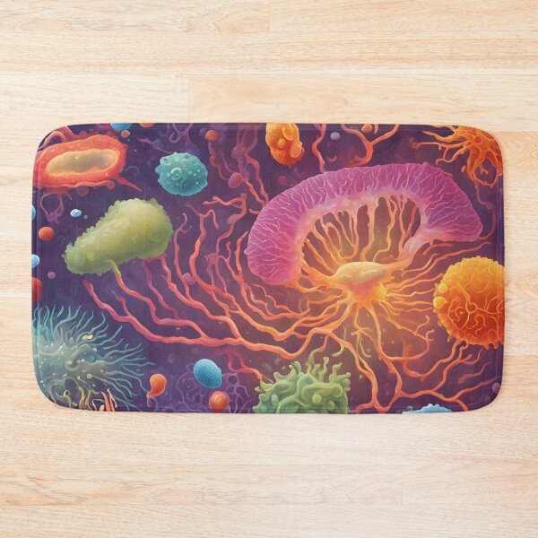 Item preview, Vibrant Microbial World Illustration designed and sold by RaiyaTees.