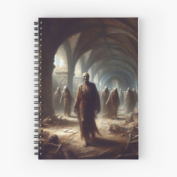 Item preview, An undead walking in a crypt - Oil painting style designed and sold by Giuseppe Cammino.