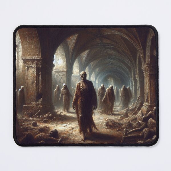 Item preview, An undead walking in a crypt - Oil painting style designed and sold by Giuseppe Cammino.