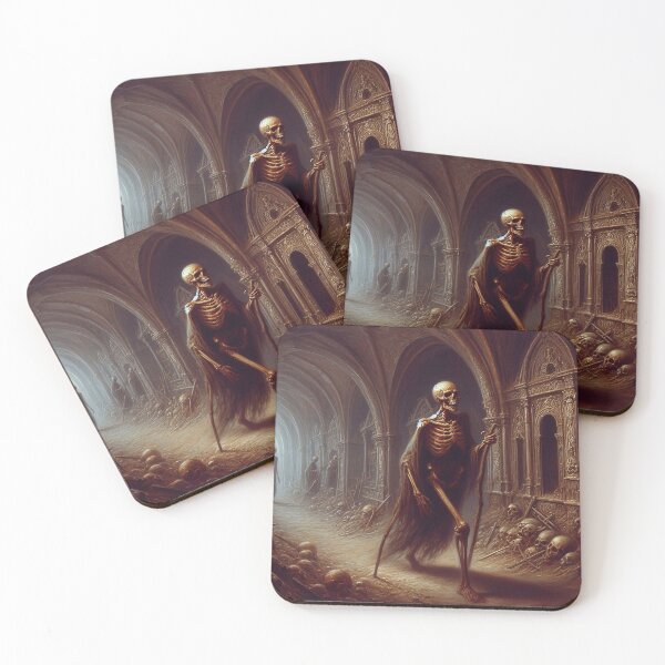 Item preview, An undead walking in a crypt - Oil painting style designed and sold by Giuseppe Cammino.