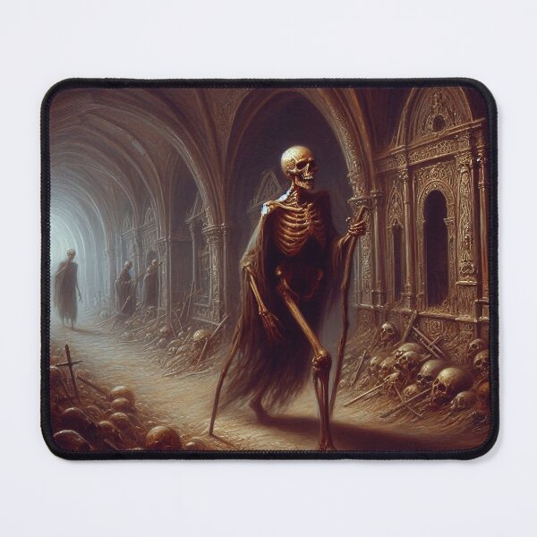 Item preview, An undead walking in a crypt - Oil painting style designed and sold by Giuseppe Cammino.