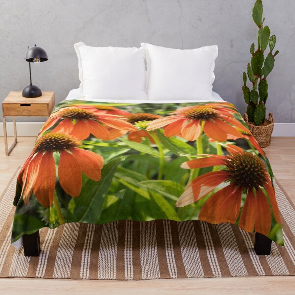 Item preview, Bold and Cheerful Orange Echinacea Coneflowers designed and sold by Georgia Mizuleva.