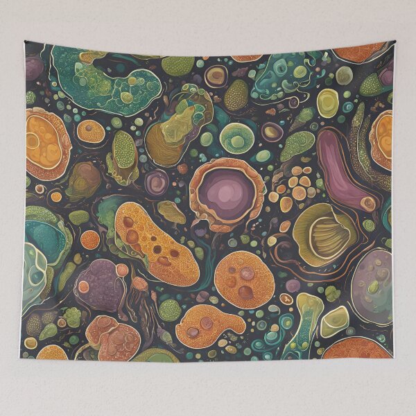Item preview, Intricate Abstract Microbial World in Vibrant Colours designed and sold by RaiyaTees.