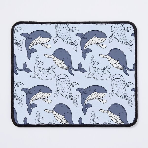 Item preview, Dark Blue and Light Blue Whale Pale Blue Background  designed and sold by kaicloudy.
