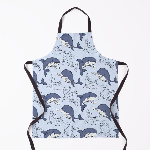 Item preview, Dark Blue and Light Blue Whale Pale Blue Background  designed and sold by kaicloudy.