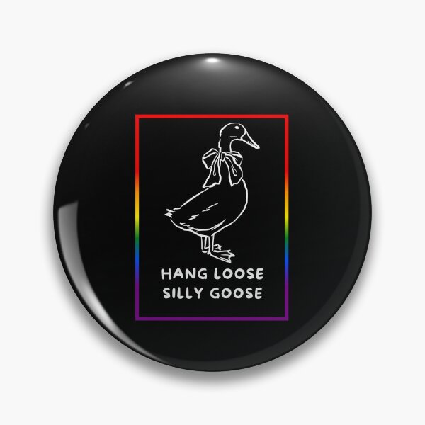 Item preview, Hang loose silly goose, Reserved goose with bow graphic pride, silly goose, thanksgiving vibes, funny, pridebeproud, meme, cute, joke, quack quack, animals, holiday vibes designed and sold by PrideBeProud.