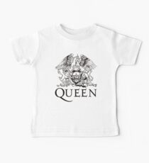 Queen Band Royal Crest Logo Black Baby Tee