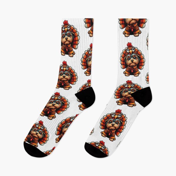 Item preview, Yorkie Dog Thanksgiving designed and sold by doodIllustrate.