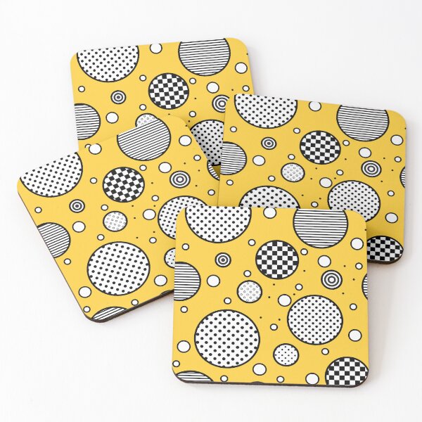 Item preview, Yellow euphoria- abstract geometric composition/ yellow, black and white. designed and sold by My-fake-places.