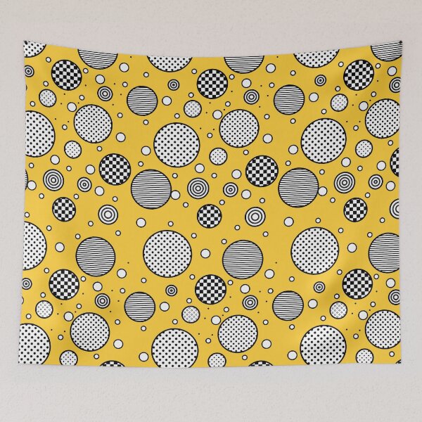 Item preview, Yellow euphoria- abstract geometric composition/ yellow, black and white. designed and sold by My-fake-places.