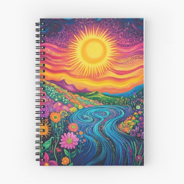 Item preview, Groovy Psychedelic Floral Sunny Colorful Illustration Art designed and sold by GrinGalore.