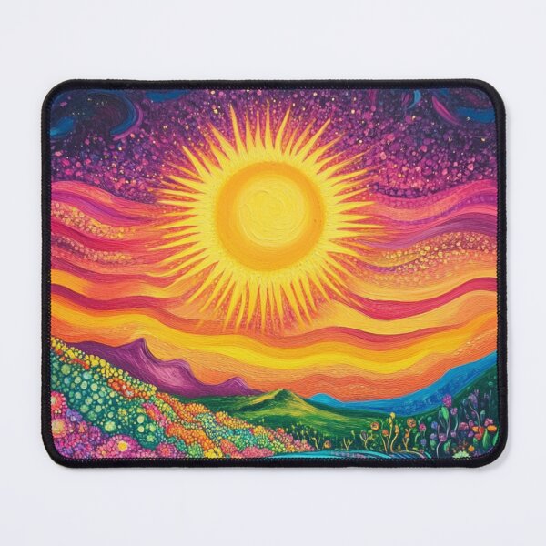 Item preview, Groovy Psychedelic Floral Sunny Colorful Illustration Art designed and sold by GrinGalore.