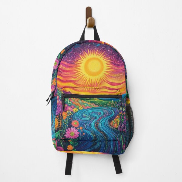 Item preview, Groovy Psychedelic Floral Sunny Colorful Illustration Art designed and sold by GrinGalore.