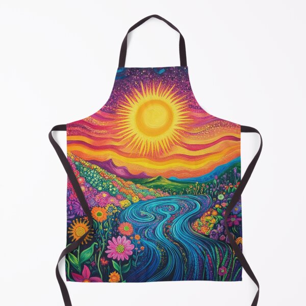 Item preview, Groovy Psychedelic Floral Sunny Colorful Illustration Art designed and sold by GrinGalore.