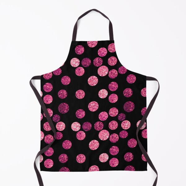 Item preview, Glitter Pink Polkadots / Beautiful Elegant Pink Polkadots, Black Background designed and sold by Victoria Rose.