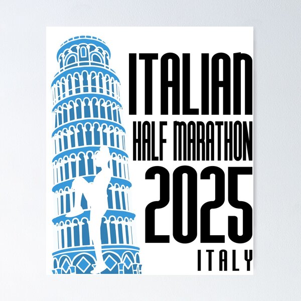 Artikelvorschau, Italienischer Halbmarathon – 2025 – Italien entworfen und verkauft von Moritz Schwäble.