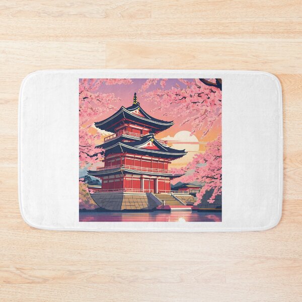 Item preview, Japanese Temple under the Sakura designed and sold by Gina-Rosa.
