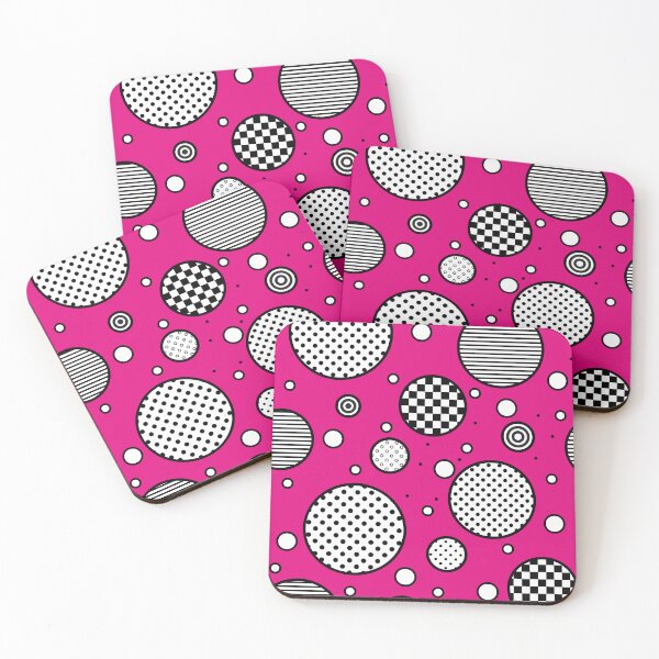 Item preview, Magenta euphoria- abstract geometric composition/Magenta, black and white. designed and sold by My-fake-places.