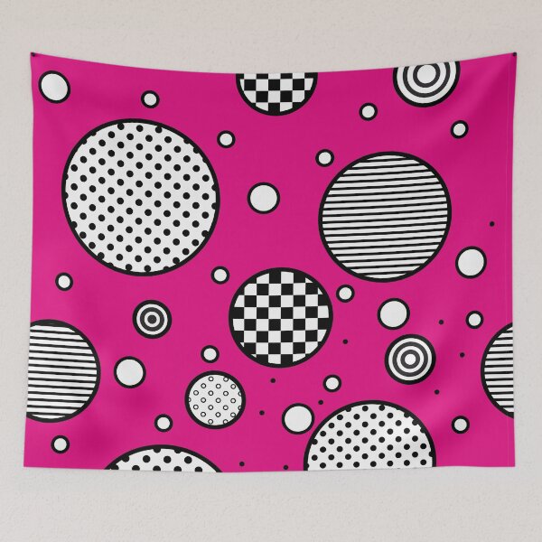 Item preview, Magenta euphoria- abstract geometric composition/Magenta, black and white. designed and sold by My-fake-places.