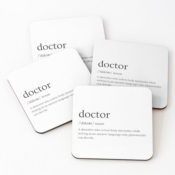 Item preview, Funny Definition Quote on White Background for Doctor designed and sold by LordSH.