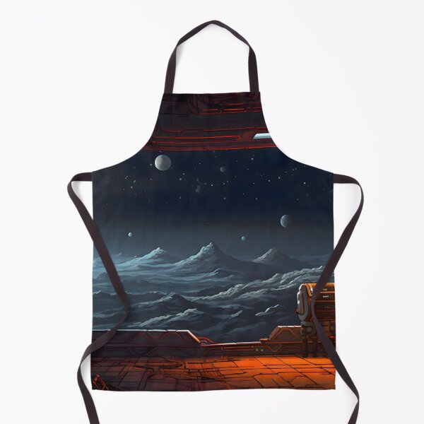 Item preview, Futuristic Space Station with Planet View designed and sold by GreenInkXpress.